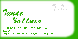 tunde wollner business card